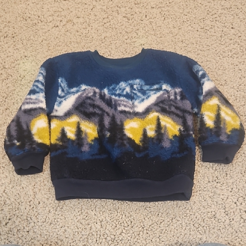 Old Navy Navy Textured Crewneck Sweatshirt